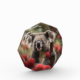 Roter Banksienbaum mit Koala-Bär, Fotoblock
