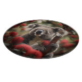 Roter Banksienbaum mit Koala-Bär, Schneidebrett (Ecke)
