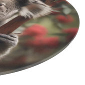 Roter Banksienbaum mit Koala-Bär, Schneidebrett (Ecke)