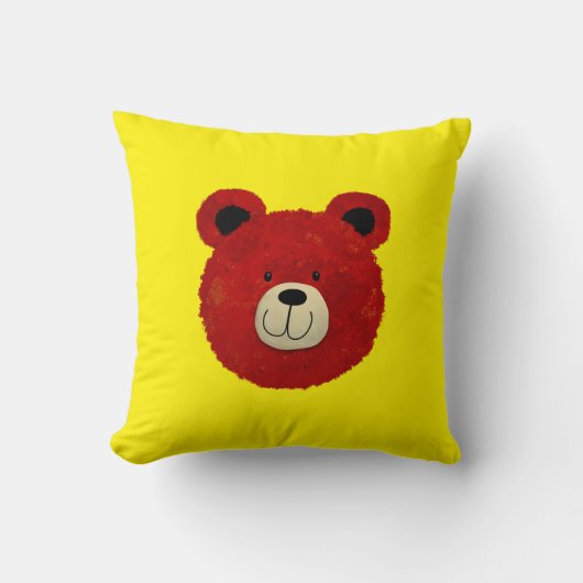 Roter Bär Kissen (Vorderseite)
