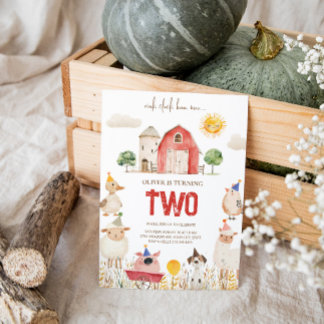 Roter Barn Farm Birthday Einladung