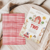 Roter Barn Farm Birthday Einladung