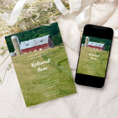 Roter Barn Farm to Table Restaurant Große Eröffnun Einladung