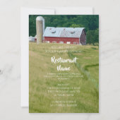 Roter Barn Farm to Table Restaurant Große Eröffnun Einladung (Vorderseite)