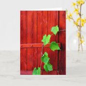 Roter Barn Karte (Gelbe Blume)