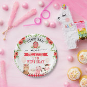 Roter Barn Oink Baa Moo Landtiere Geburtstag Pappteller (Party)