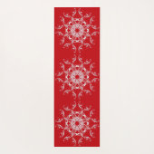 Roter Barock Mandala Design. Yogamatte (Rückseite)
