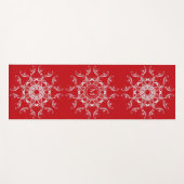 Roter Barock Mandala Design. Yogamatte (Vorderseite (Horizontal))