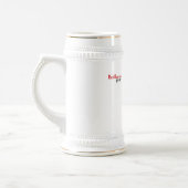 Roter Baron Portrait Mug, Gang-Logorückseite w Bierglas (Links)