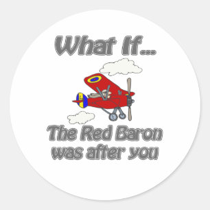 Roter Baron Runder Aufkleber