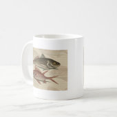 Roter Barsch Fischer Kunst Kaffeetasse (Vorderseite Links)