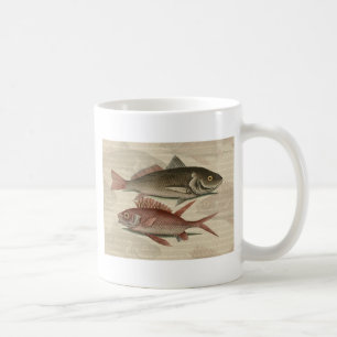 Roter Barsch Fischer Kunst Kaffeetasse