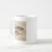 Roter Barsch Fischermann Kunst Kaffeetasse (Vorderseite Links)