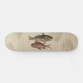 Roter Barsch Fischermann Kunst Skateboard (Horizontal)