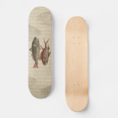Roter Barsch Fischermann Kunst Skateboard (Vorderseite)