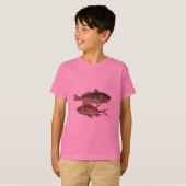 Roter Barsch Fischermann Kunst T-Shirt (Vorne ganz)