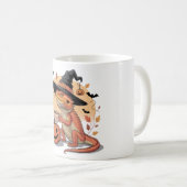 Roter Bartdrache Halloween Hexenkunst Kaffeetasse (VorderseiteRechts)