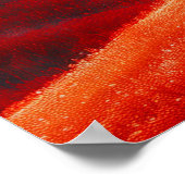 Roter Baum auf dem roten Feld Poster (Ecke)