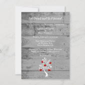 Roter Baum des Herzens Einladung zum Hochzeitsesse (Vorderseite)