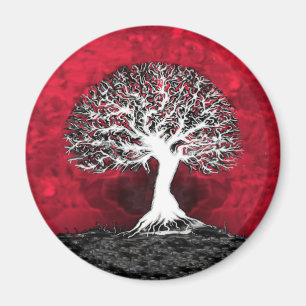 Roter Baum des Lebens Magnet