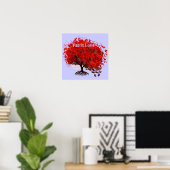 Roter Baum Fall in Liebe Wirbel Baum Poster (Heimbüro)