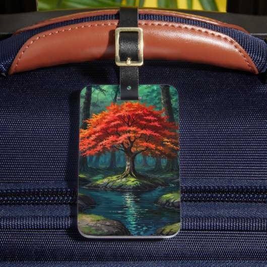 Roter Baum Gepäckanhänger (Vorderseite Insitu 2)