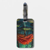 Roter Baum Gepäckanhänger (Rückseite vertikal)