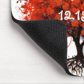 Roter Baum Hochzeitsmauspad Mousepad (Ecke)