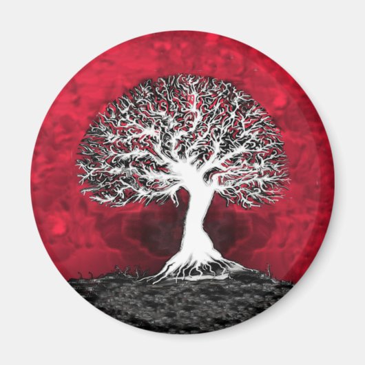 Roter Baum Magnet (Vorne)