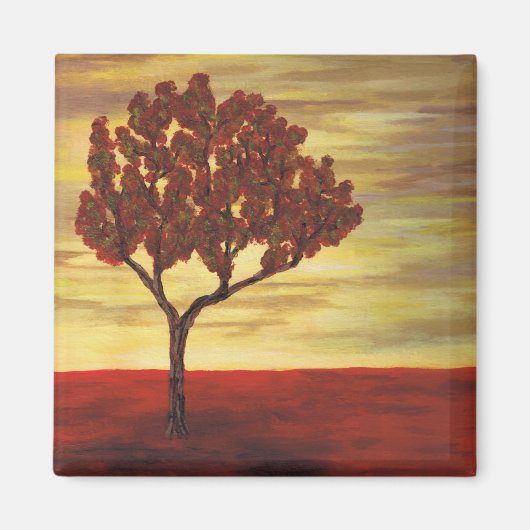 Roter Baum Magnet (Vorne)