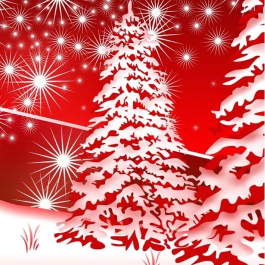 Roter Baum mit Schnee Case-Mate iPhone Hülle