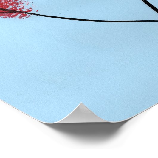 Roter Baum Poster (Ecke)
