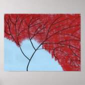 Roter Baum Poster (Vorne)