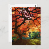 Roter Baum Postkarte (Vorne/Hinten)