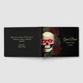 Roter Beängstigender, blumendunkler, moodisch-goti Gästebuch (Voll)