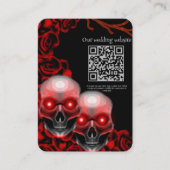 Roter Beängstigender blumiger, dunkelmoody, gotisc Begleitkarte (Vorderseite)