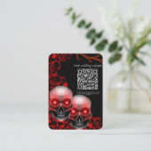 Roter Beängstigender blumiger, dunkelmoody, gotisc Begleitkarte (Stehend Vorderseite)