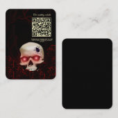 Roter Beängstigender blumiger, dunkelmoody, gotisc Begleitkarte (Vorne/Hinten)