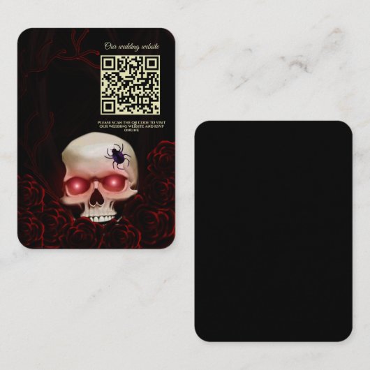 Roter Beängstigender blumiger, dunkelmoody, gotisc Begleitkarte (Vorne/Hinten)