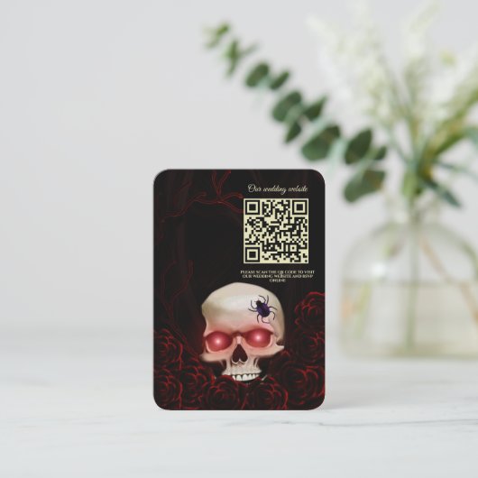Roter Beängstigender blumiger, dunkelmoody, gotisc Begleitkarte (Stehend Vorderseite)