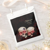 Roter Beängstigender blumiger, dunkelmoody, gotisc Geschenktütchen (Ausgeschnitten)