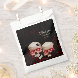 Roter Beängstigender blumiger, dunkelmoody, gotisc Geschenktütchen