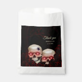 Roter Beängstigender blumiger, dunkelmoody, gotisc Geschenktütchen (Vorderseite)