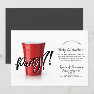 Roter Becher   Party-Spaß zur Feier jeglichen Anla Einladung