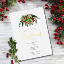 Roter Beeren Weihnachtsfeier Gold
