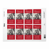 Roter Beifall für Liebe Hochzeit Foto Weinflasche (Vorne)