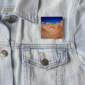 Roter, Beige und gelber Streifen im Wind und Button (Beispiel)