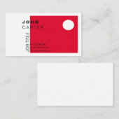 Roter beruflicher Entwurfs-elegantes modernes Visitenkarte (Vorne/Hinten)