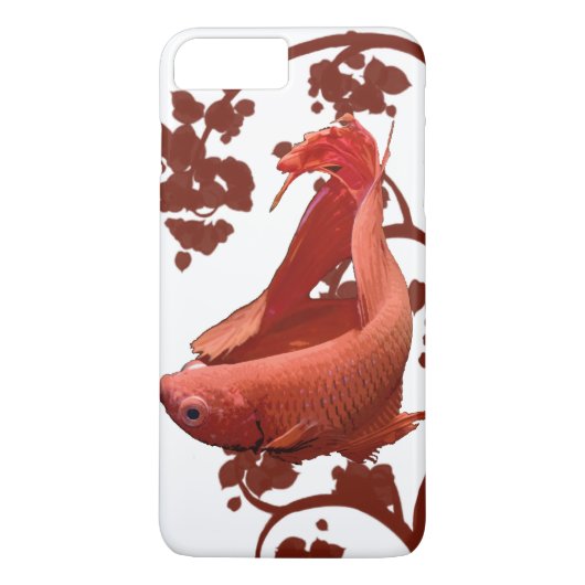 Roter Betta-Siamese-Kampffisch Case-Mate iPhone Hülle (Rückseite)