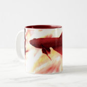 Roter Betta Zweifarbige Tasse (Vorderseite Links)